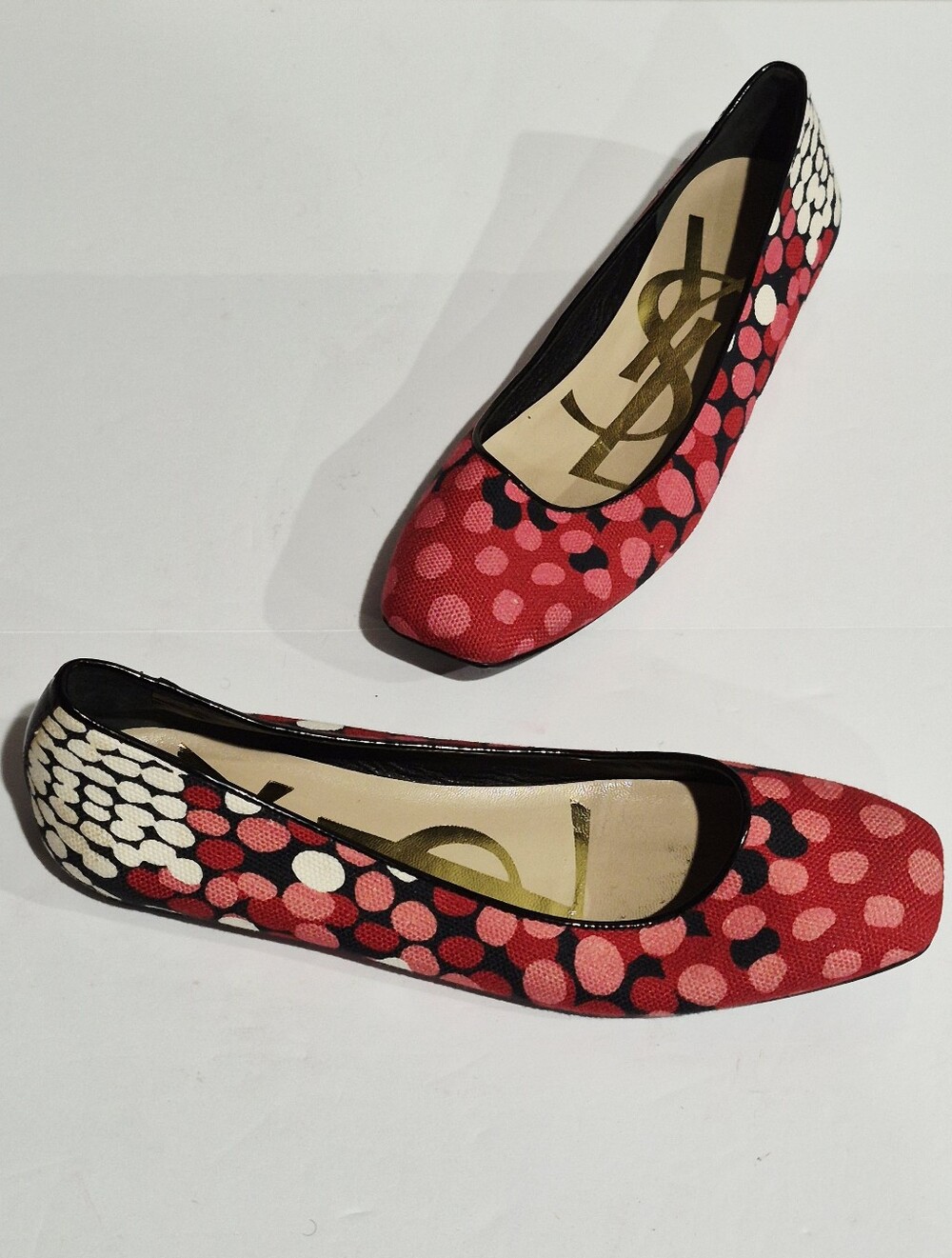 Yves Saint Laurent Red Polka Dot Ballet Flats Size 37